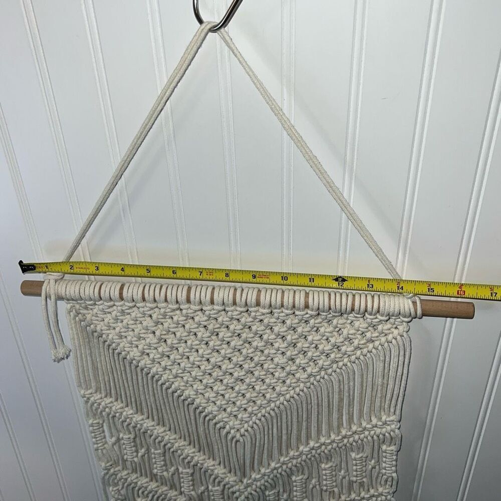Boho Macrame Wall Hanging Tassel Tapestry for Living Room Decor Handmade Woven - Picture 2 of 7